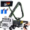 Ssccgym 18.9 Inches 11 Channel Remote Control Cement Pump Truck 1/18 Scale 2-Batteries 2.4Ghz Rc Concrete Construction Vehicle W
