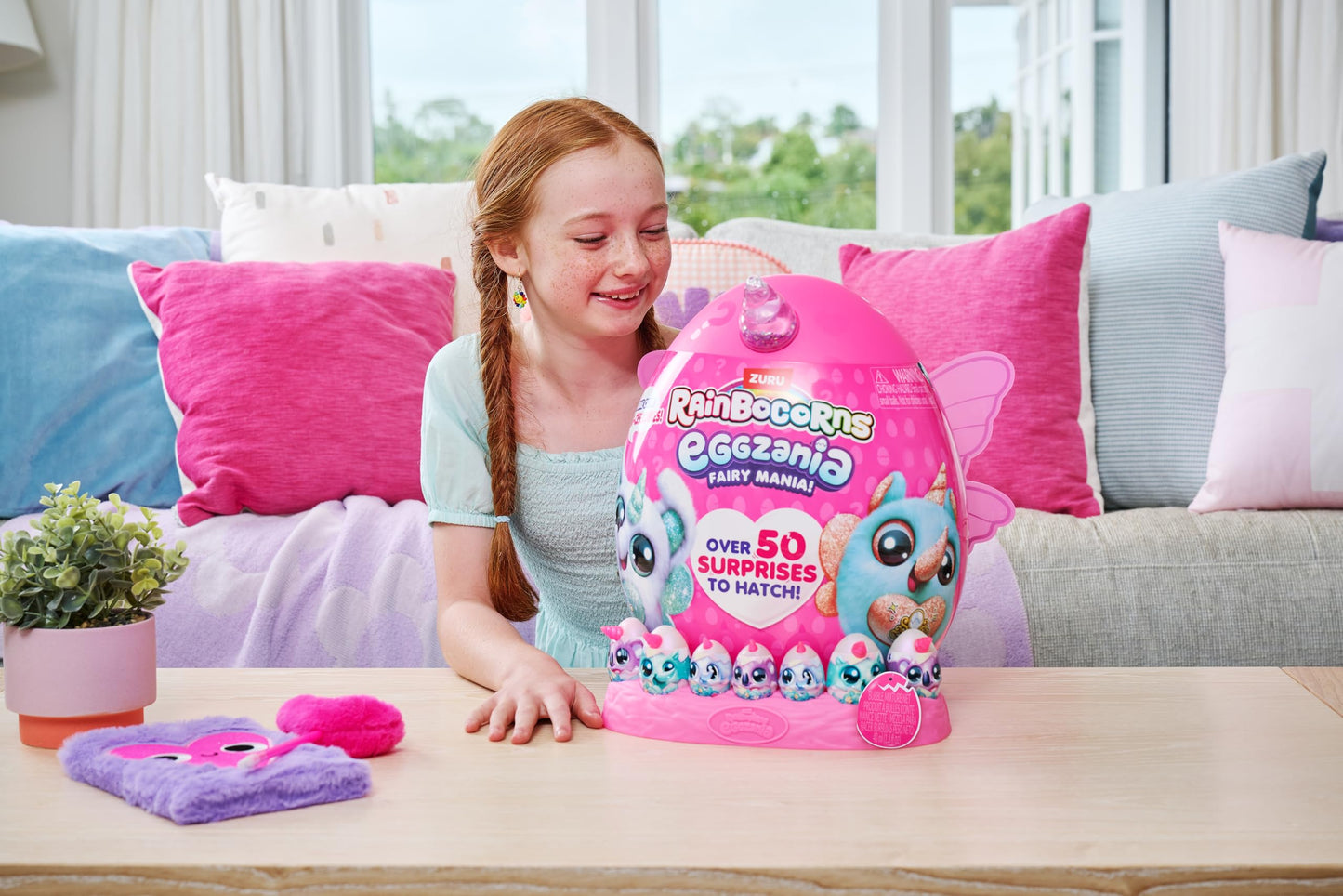 Eggzania Fairy Mania (Elephant) By Zuru, Plush Toy, Collectible Plush, Surprise Eggs, Wearable Accessories, Slime, Toys For Girls