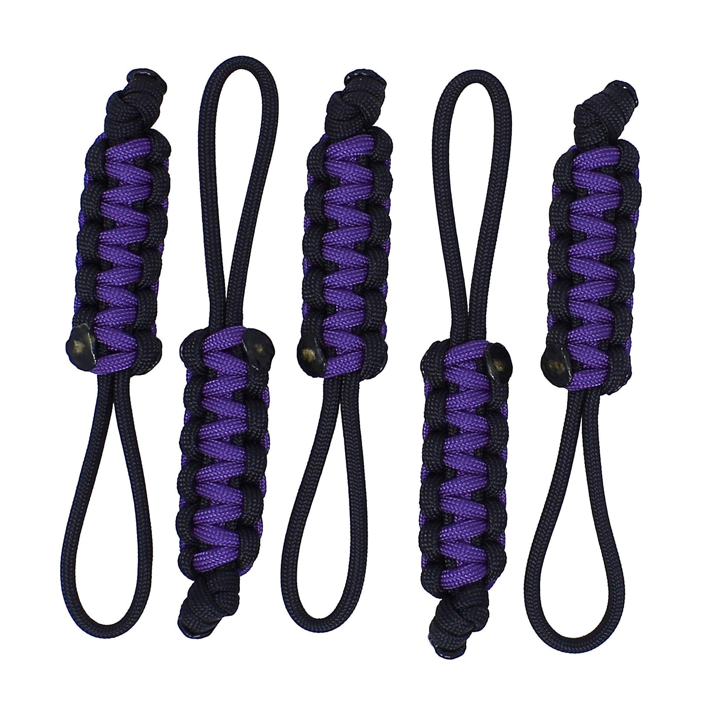 Bubbasgaragetv - Large Heavy Duty Paracord Zipper Pulls (Purple)