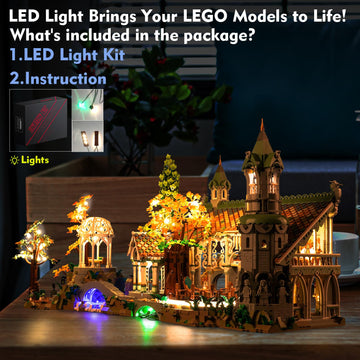Locolee Led Light Kit Compatible With Lego Rivendell, Diy Lighting Set Accessories Compatible With Lego 10316 For Fans (Lights O