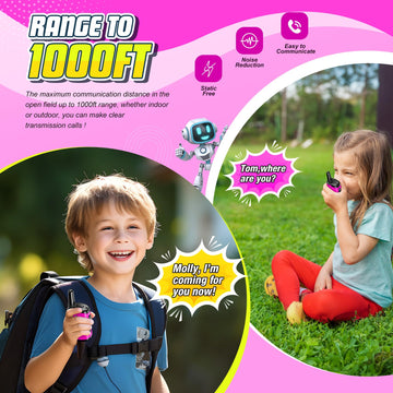 Kids Walkie Talkies Toys For Girls: Comedyfun Mini Robots Walkies Talkies 2 Pack Birthday Gifts For 3 4 5 6-8 Year Old Girls Toy