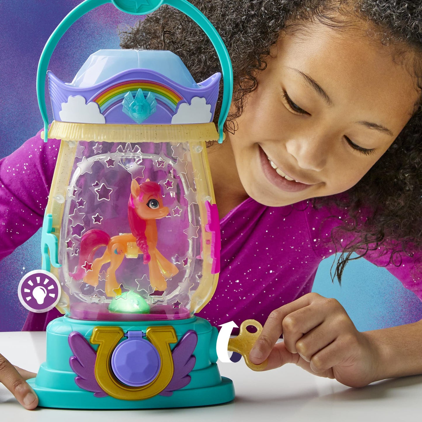 My Little Pony: A New Generation Movie Sparkle Reveal Lantern Sunny Starscout - Light Up Toy With 25 Pieces, Surprise Reveals For Kids