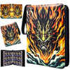 Trading Card Binder for Cards 9-Pocket Portable Card Collector Ablum Holder Book Fits 900 Cards with 50 Removable Sleeve Waterproof Card Binder Display Storage Carrying Case for TCG-Dragon