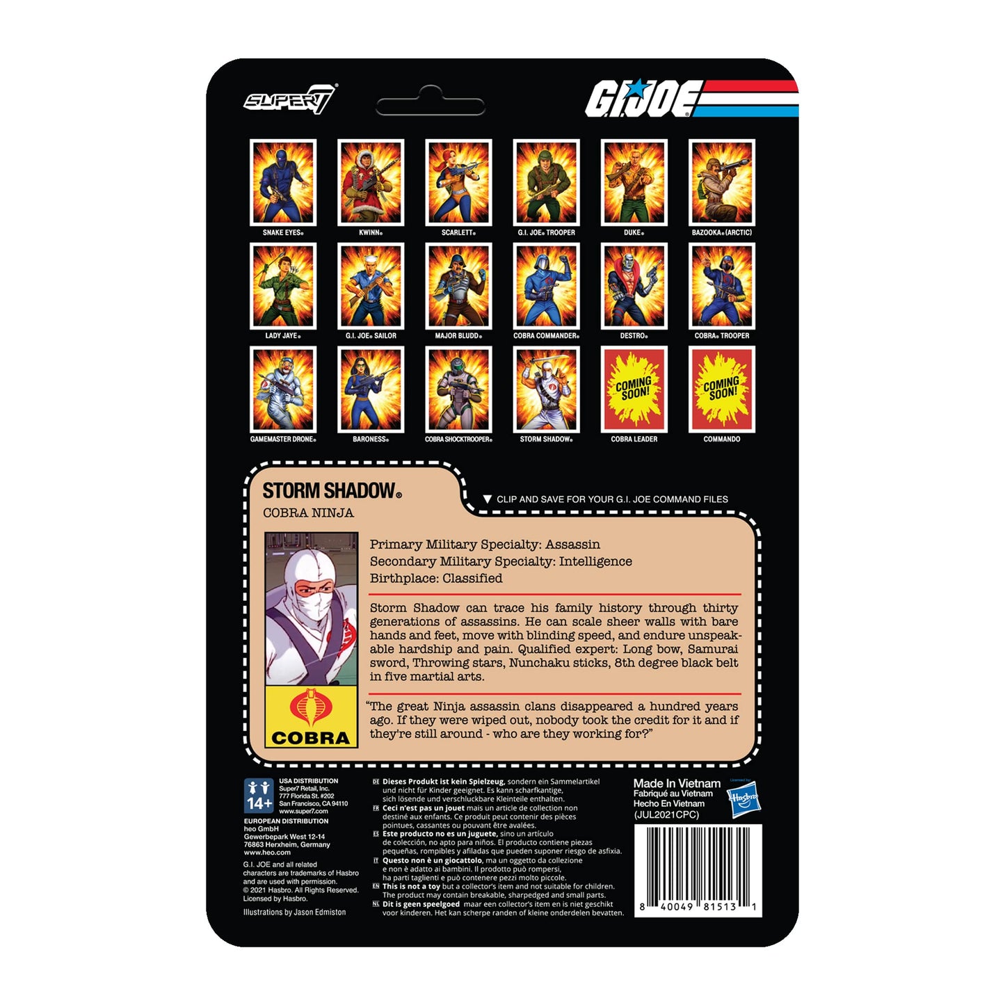 G.I. Joe ReAction Figures Wave 2 - Storm Shadow