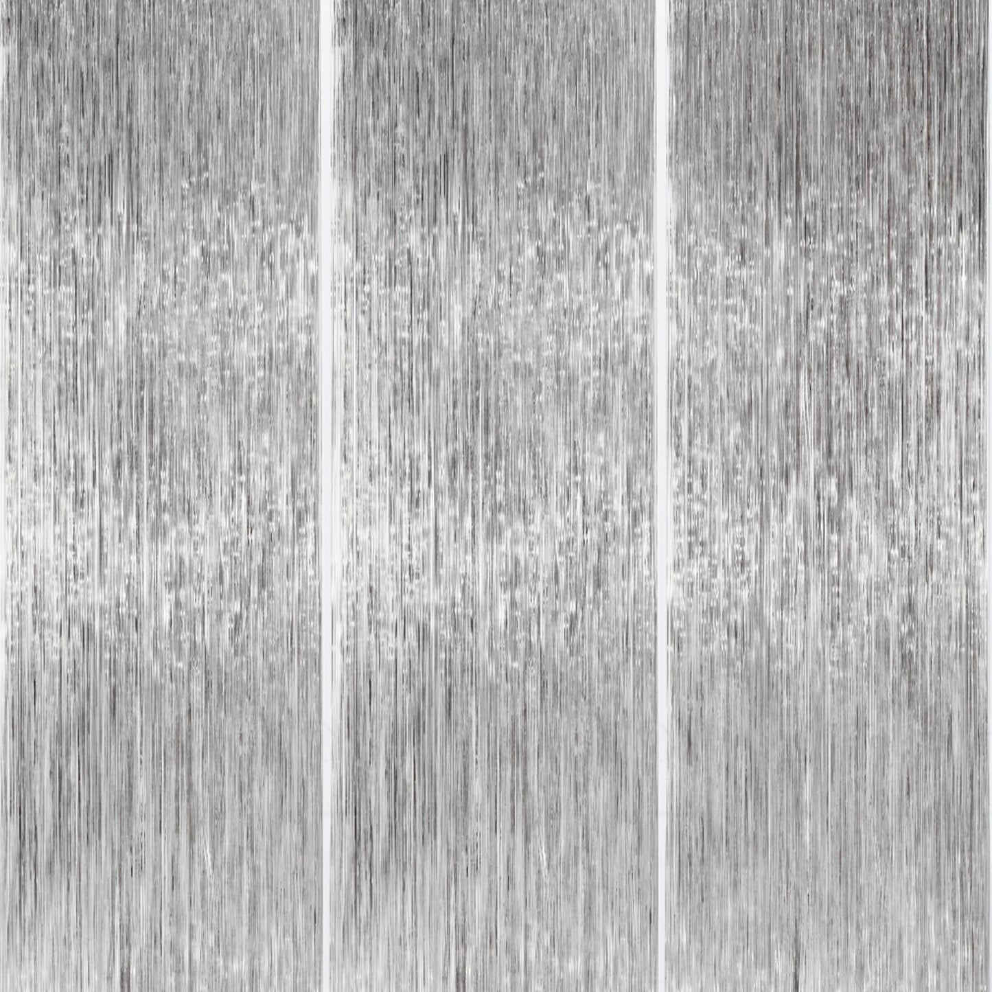 ParyWoo Silver Streamers 3pcs Tinsel Backdrop 8.2FT Metallic Tinsel Foil Fringe Streamer Curtains Party Photo Booth Backdrop for