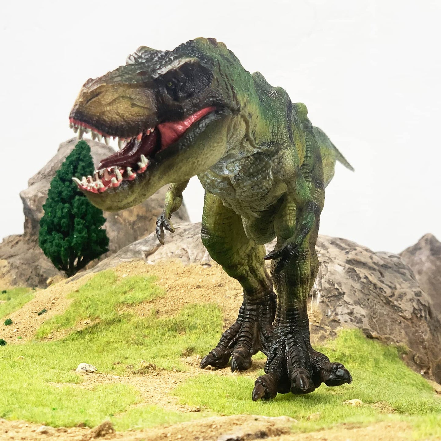 Gemini&Genius Tyrannosaurus Rex Toy, Realistic T-Rex Dinosaur With Moveable Jaw, Dino Toy Figure Great Gift, Collection, Cake Topper And Decor For Kids, Perfect For Custom Scenery Dioramas
