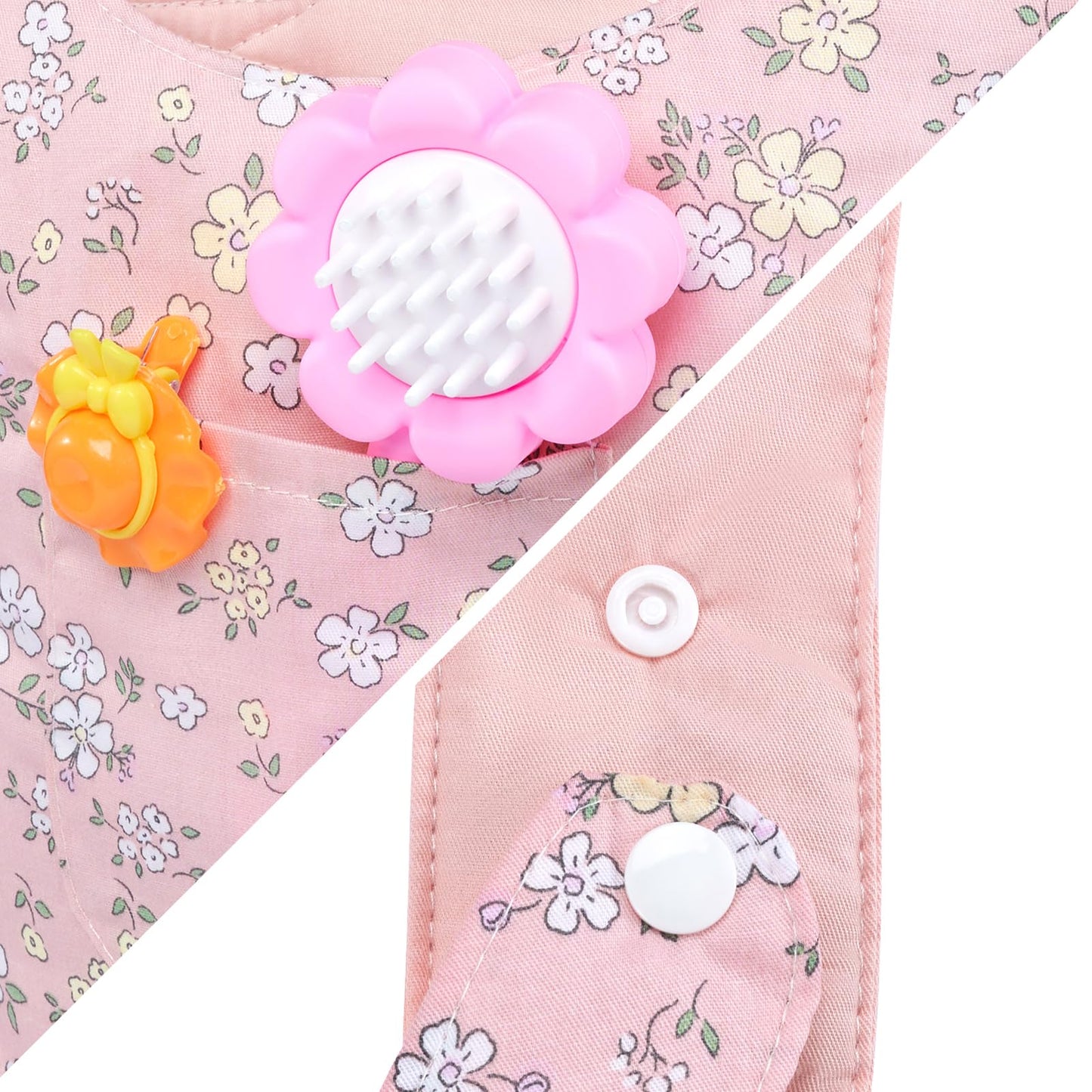 Gagaku Baby Doll Carrier For Toddler Toy Baby Carrier For Dolls Accessories Doll Carrier For Little Girls - Pink (Pear Flowers)