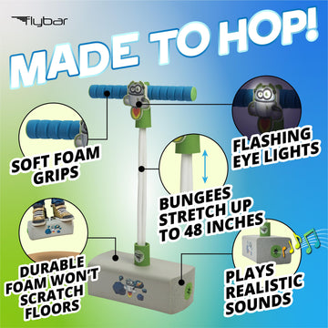 Flybar My First Foam Pogo Jumper For Kids Fun And Safe Pogo Stick For Toddlers, Durable Foam And Bungee Jumper For Ages 3 And Up