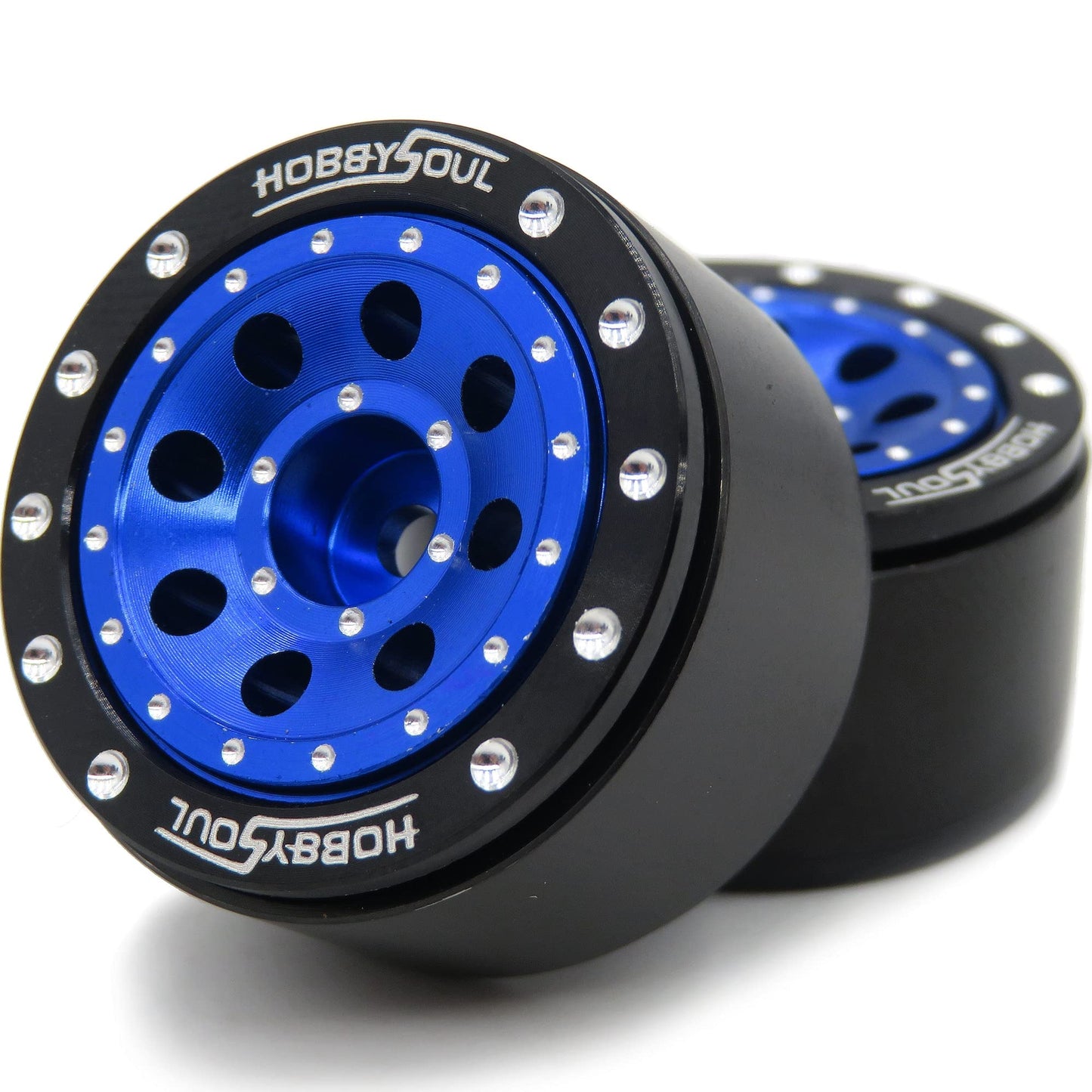 Hobbysoul Adjustable Offset 1.0 Beadlock Wheels Silver Black, Heavy 1.0 Rc Wheels 21G/Rim For 1/18 Traxxas Trx4M Axial Scx24 900