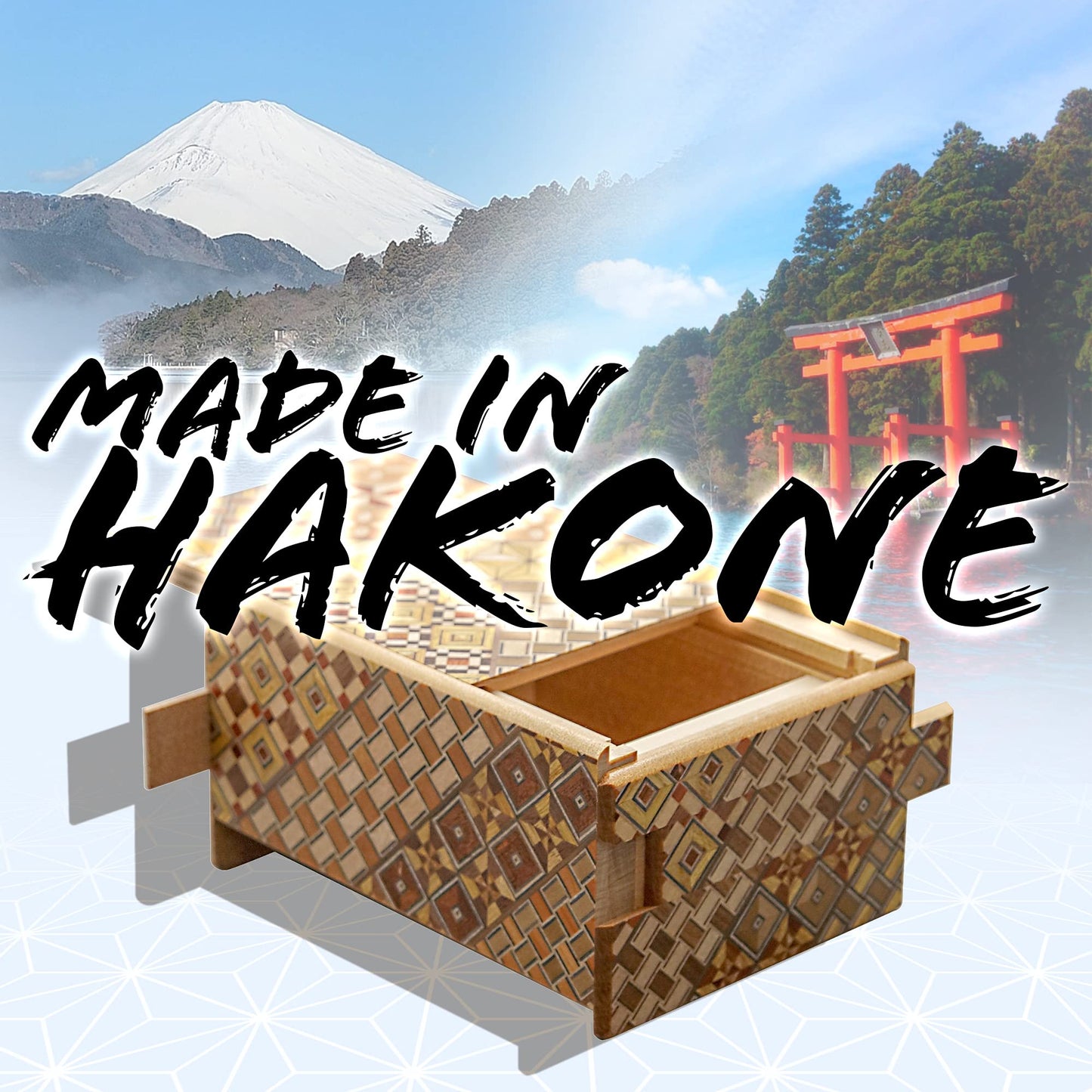 Warashibe Wooden Secret Puzzle Box, 5 Sun 21 Steps, Japan Made, With Original Gift Box