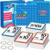 Torlam Math Flash Cards + Math Board, Multiplication Flash Card Times Table Chart, Math Manipulatives Division, Addition, Subtraction Math Games Toys For Kids, 1St, 2Nd, 3Rd, 4Th, 5Th, 6Th Grade