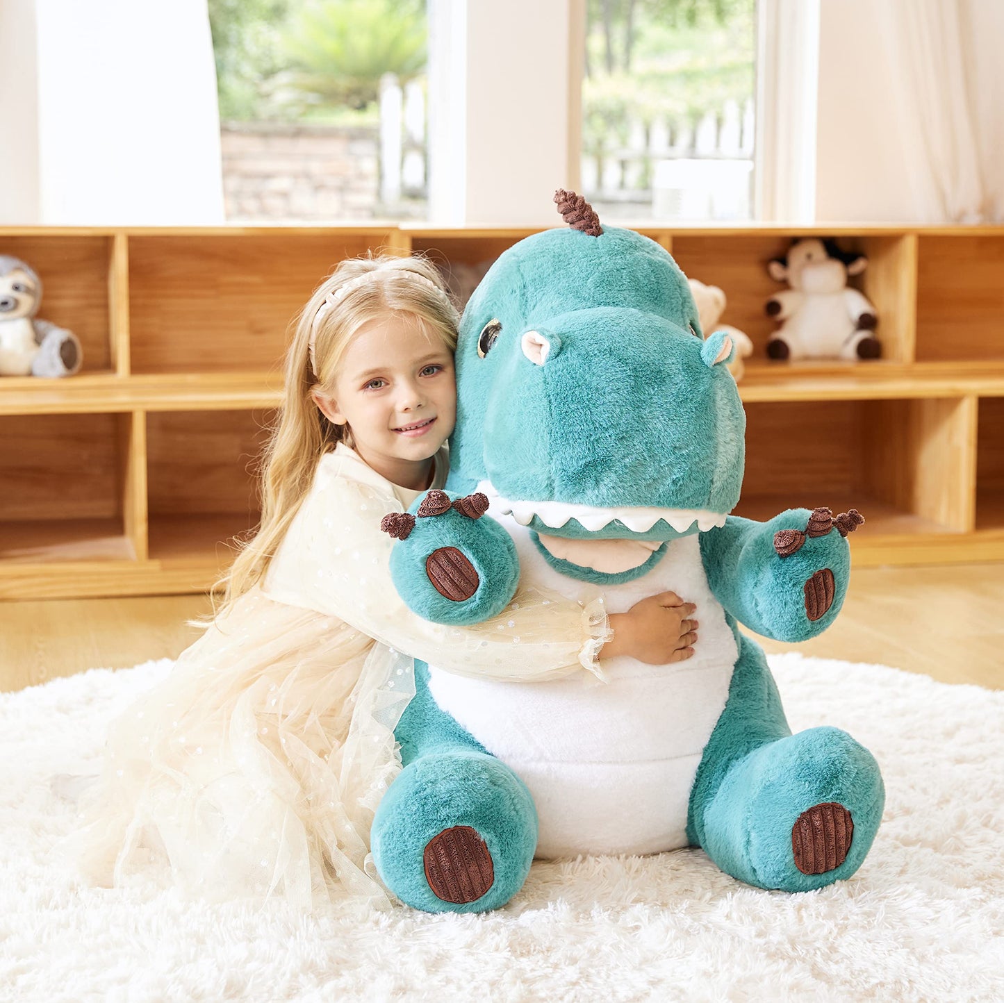 Earthsound Giant Dinosaur Stuffed Animal Plush Toy,Large Jumbo 23'' Cute Soft Toys,Big Size Huge Fluffy Plushy Oversized Fat Plu