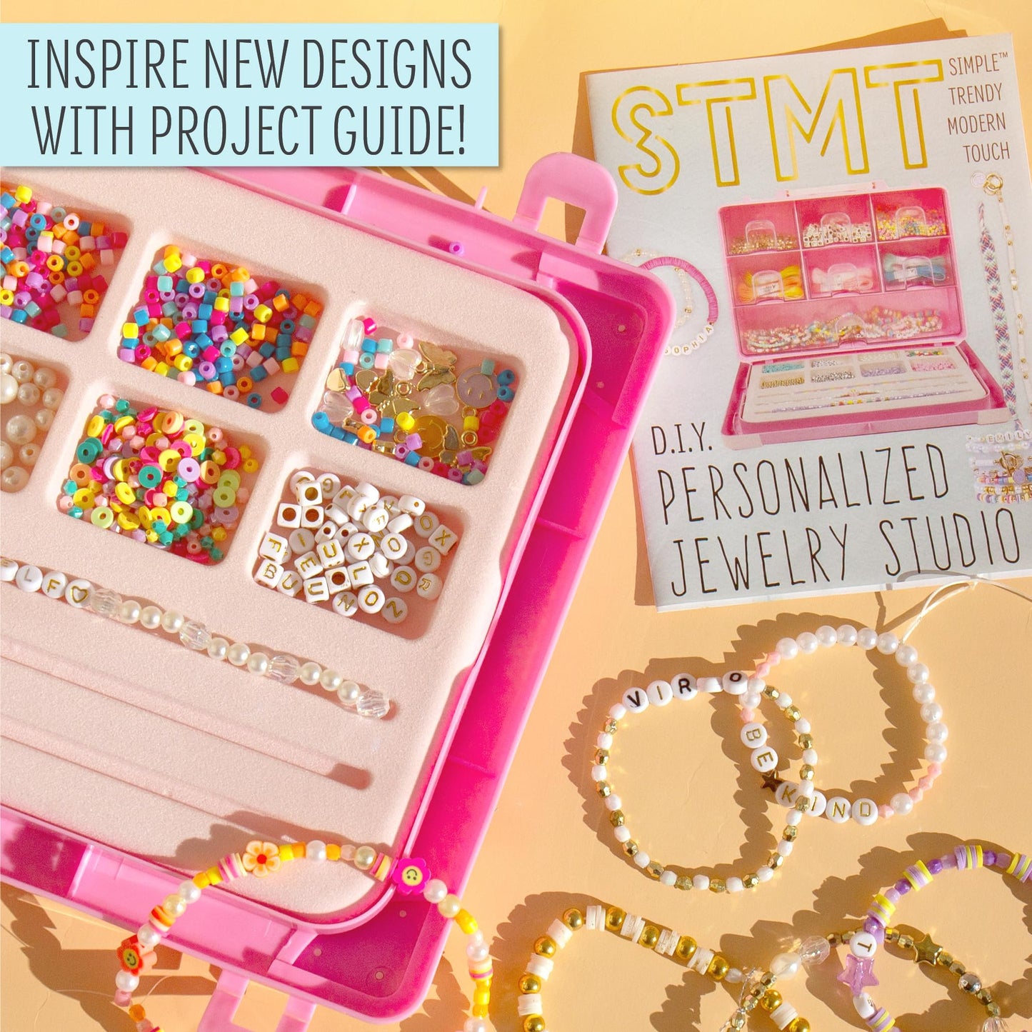 Stmt Personalized Jewelry Studio, Create Over 50 Premium Pieces, Trendy Bracelet Making Kit, Includes Metal Bracelet Charms, Rem