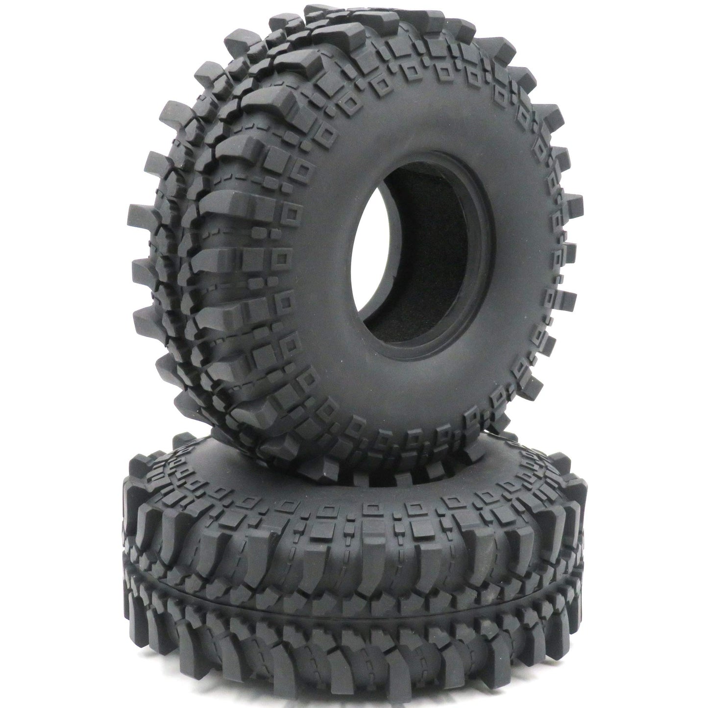 4pcs RC 2.2 Crawler Mud Terrain Tires Super Grip Soft Tyres with Soft Foam Insert Height: 145mm/5.7inch