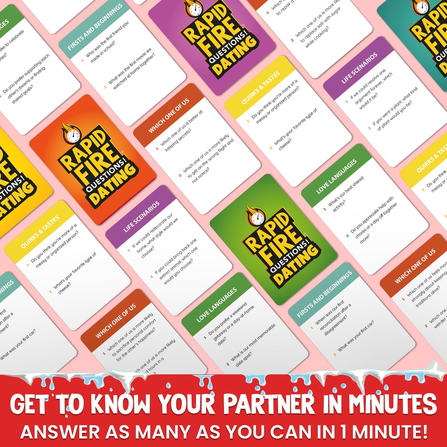 QUOKKA Couples Conversation Games for Date Night - Fun Cards with 500+ Questions - Perfect Icebreaker for mature-themeds & Date Night Games for New or Married Couples - enhanced Version