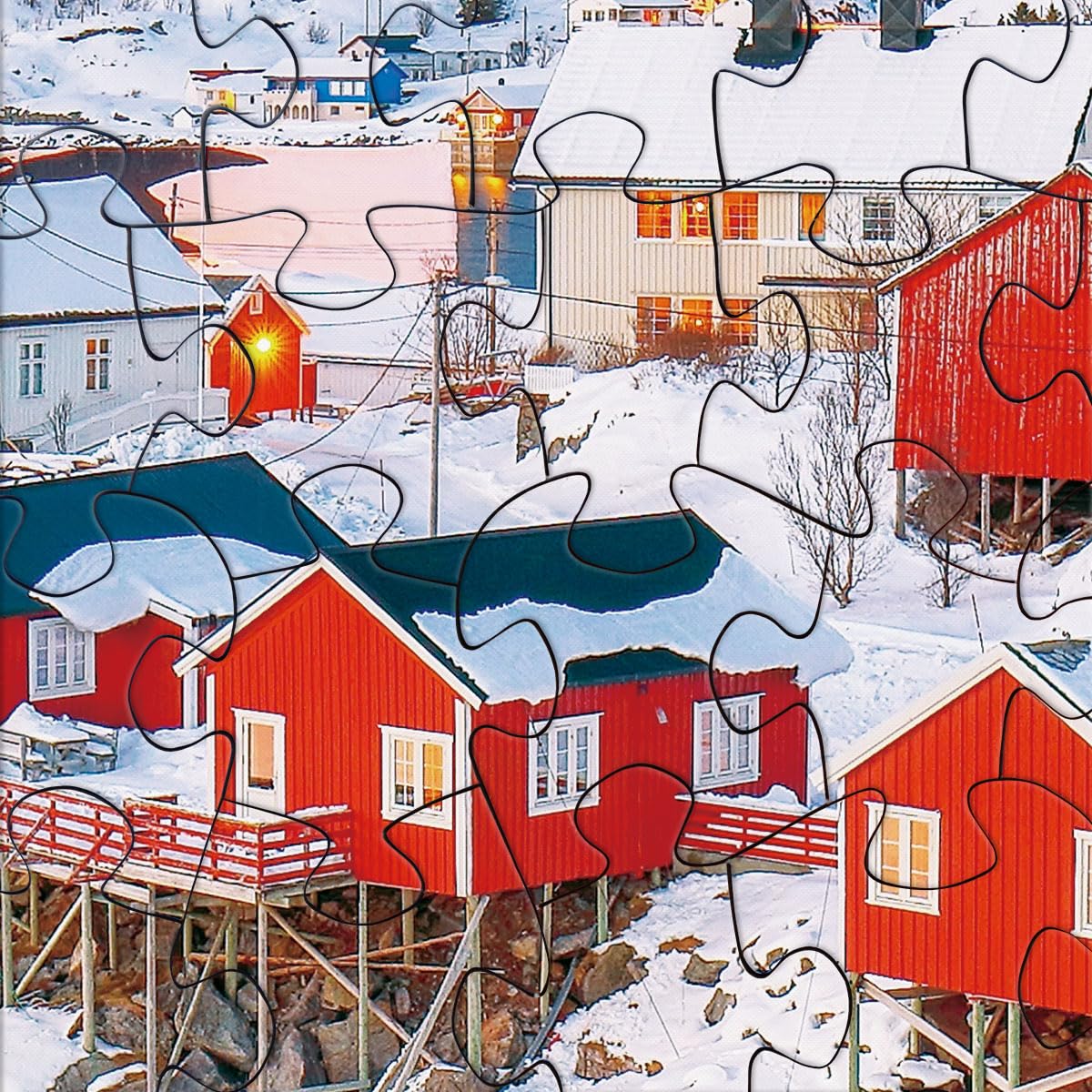 Beduke Jigsaw Puzzles For Adults 1000 Pieces Thick Sturdy Norway 1000 Piece Puzzle Precise Interlocking Family Game Age 14+