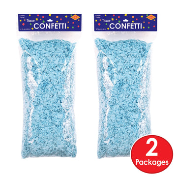 Beistle Tissue Confetti, 7.5 Quarts of Confetti in Package (Light Blue)