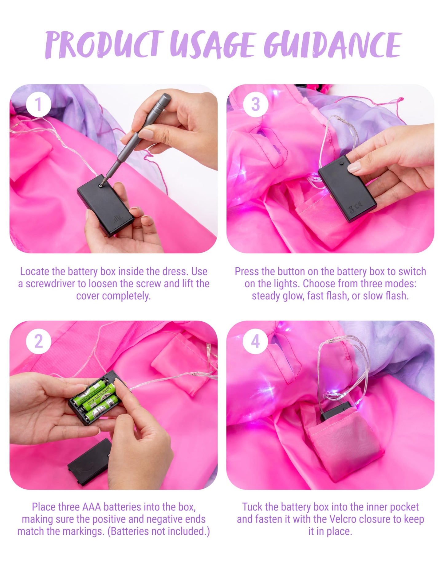 Spooktacular Creations Witch Costume Kids Light Up Halloween Costumes Witch Dress with Hat and Broom for Girls Sweet Wizard Set for Toddler Scary Halloween Themed Parties Pink M