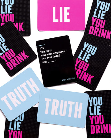 DSS Games You Lie You Drink Party Game - Medium Pink Cardstock, Model 859575007330