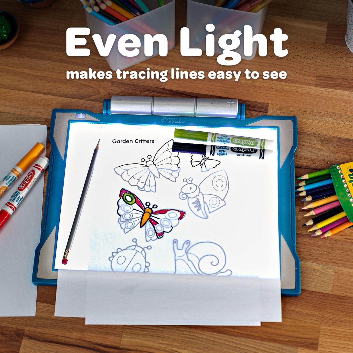 Crayola Light Up Tracing Pad - Blue, Tracing Light Box For Kids, Drawing Pad, Toys For Kids, Gift For Boys & Girls, Ages 6, 7, 8