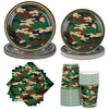 Durony 96 Pieces Camouflage Themed Party Supplies Serve 24 Include Dinner Paper Plates Luncheon Napkins Party Cups For Camouflag