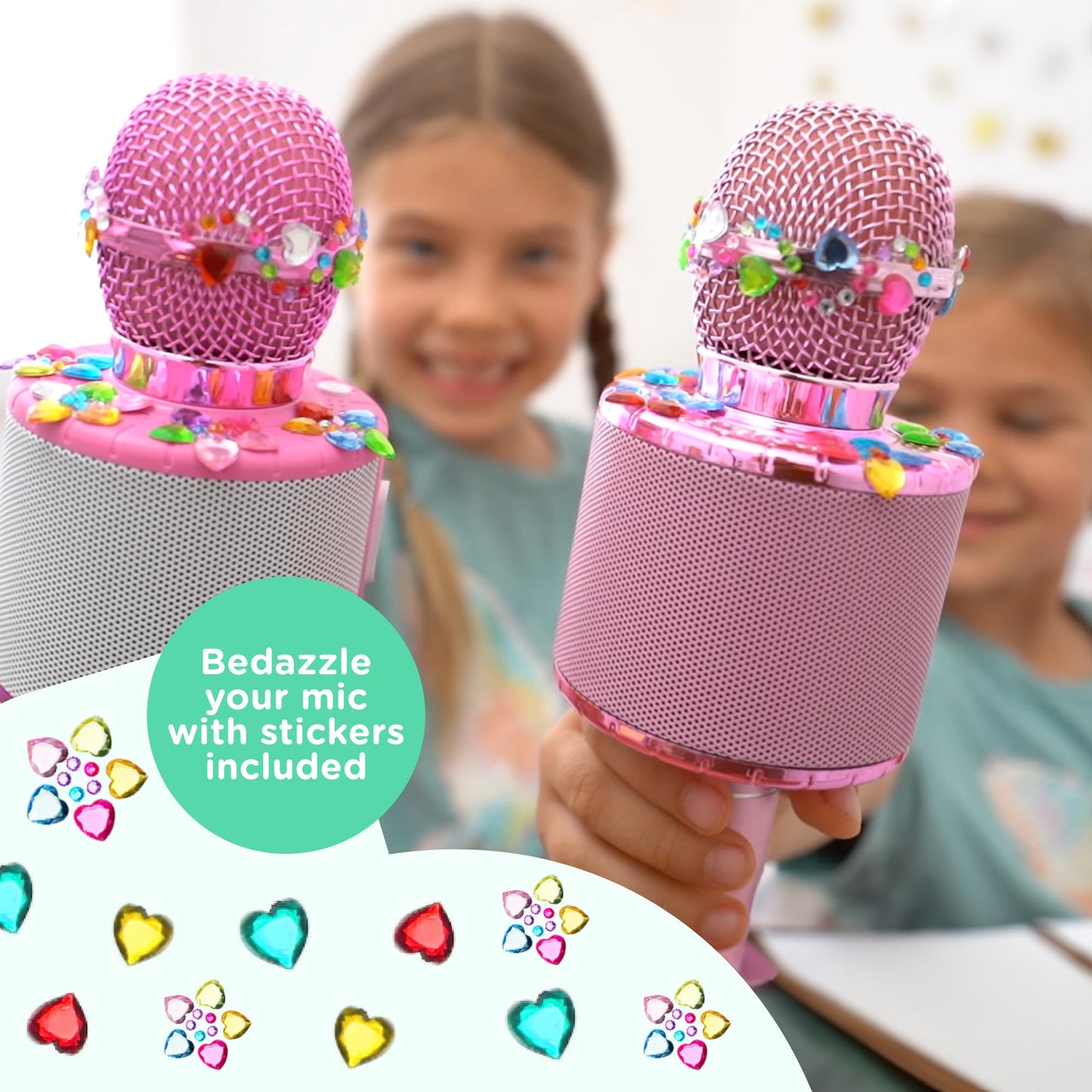 Move2Play, Kids Karaoke Microphone | Includes Stickers & Bluetooth | Kids Birthday Gift | Toy for All Ages 2, 3, 4, 5, 6+ Year O