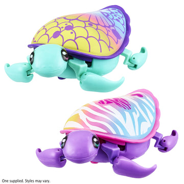 Little Live Pets Lil' Turtle, S9 Single Pack- Styles Vary, Interactive, Animated Electronic Turtle, Walking & Swimming Movement, Collectable Pet Character Toy