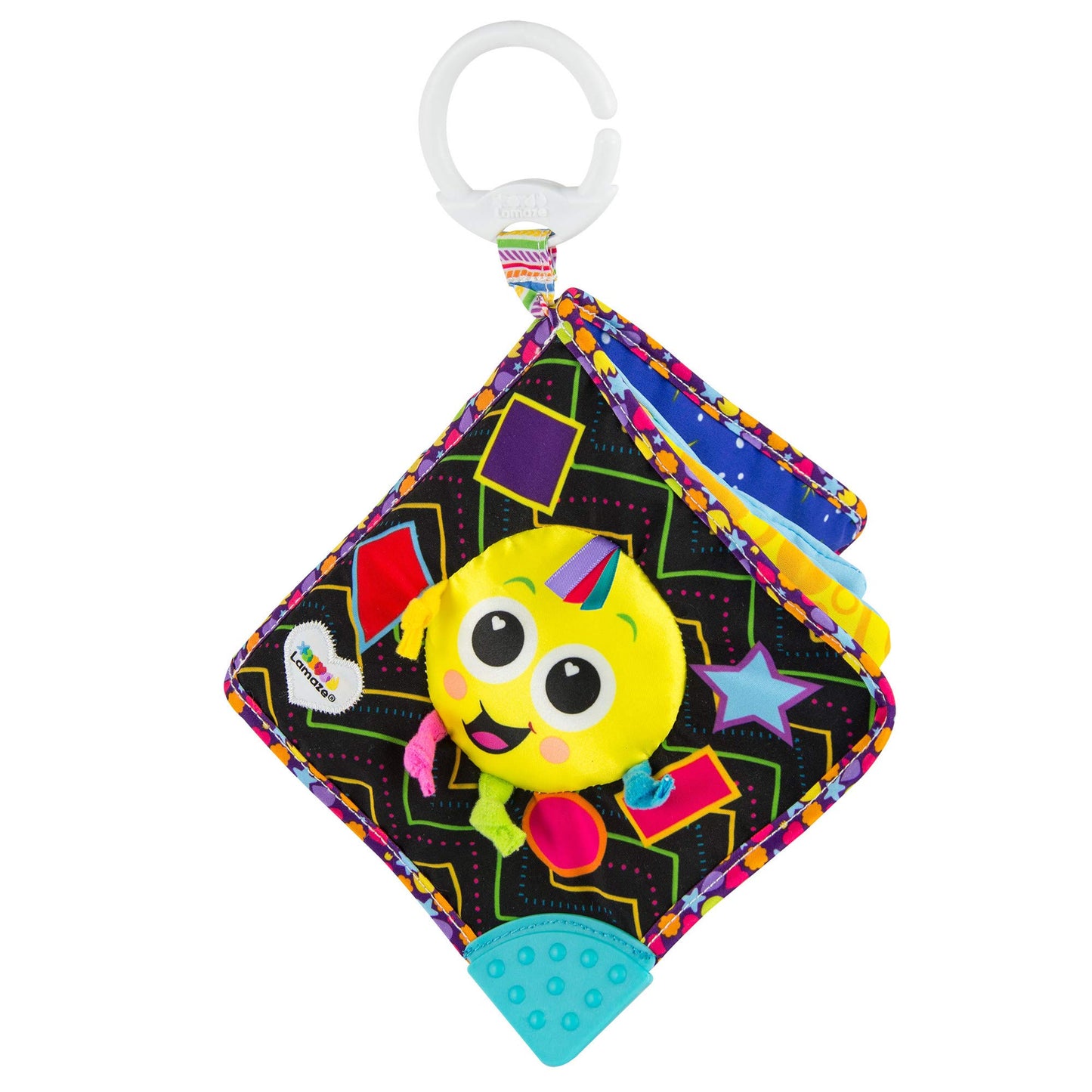 Lamaze Fun With Shapes Soft Baby Book - High Contrast Baby Book With Crinkly Cloth Pages - Sensory Books For Babies Ages 6 Month