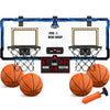 Hyes 2 Player Basketball Game, Dual Shot Over The Door Mini Basketball Hoop Indoor With Scoreboard & Led, Basketball Toy Gifts F