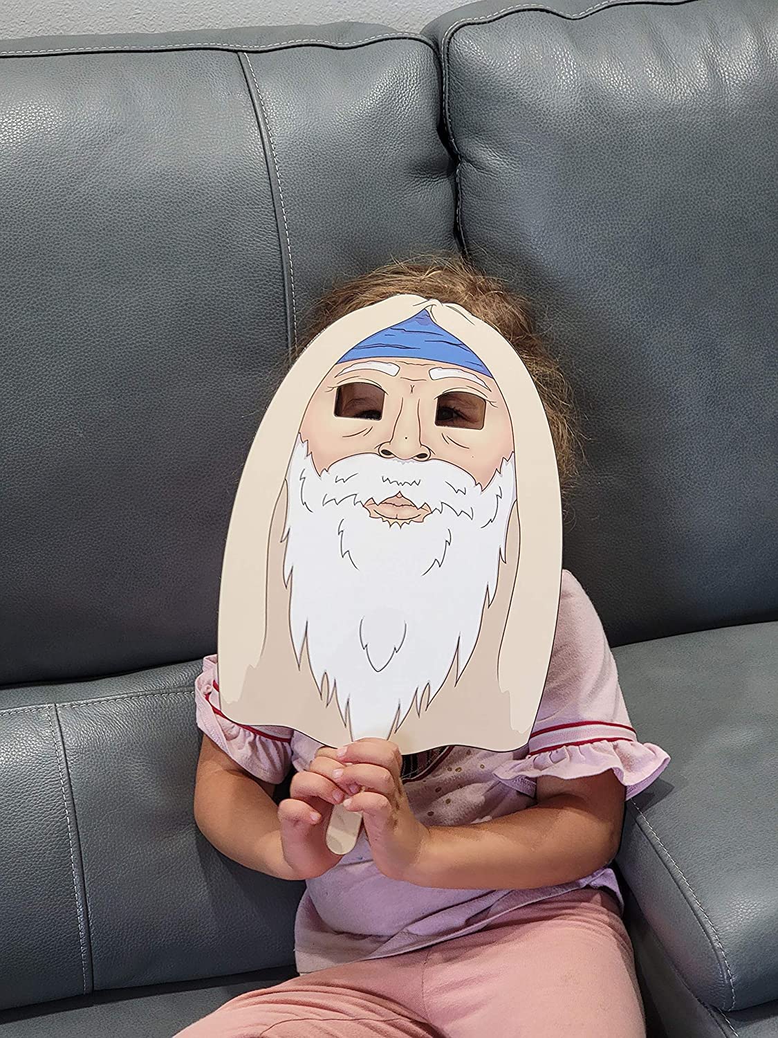 The Dreidel Company Passover Character Masks, Laminated Pesach Stick Puppets For Seder, 7 Masks Per Set (2 Sets)