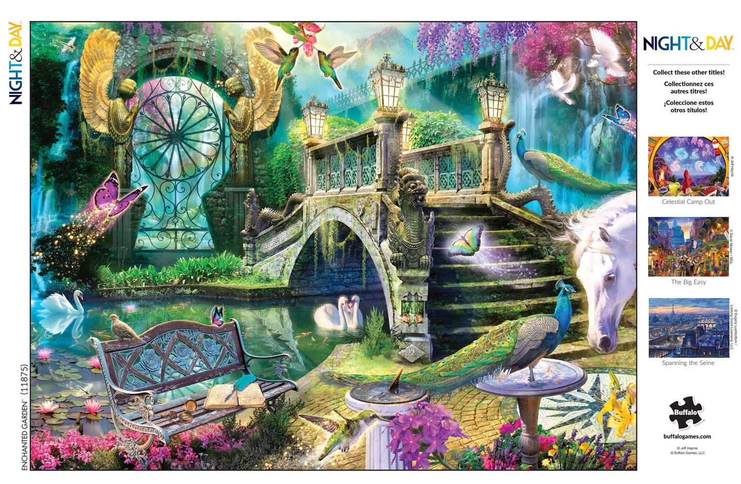 Buffalo Games Enchanted Garden 1000 Piece Jigsaw Puzzle - Large Multicolor Paper Puzzle, Model 11875 for Adults, Perfect for Game Nights