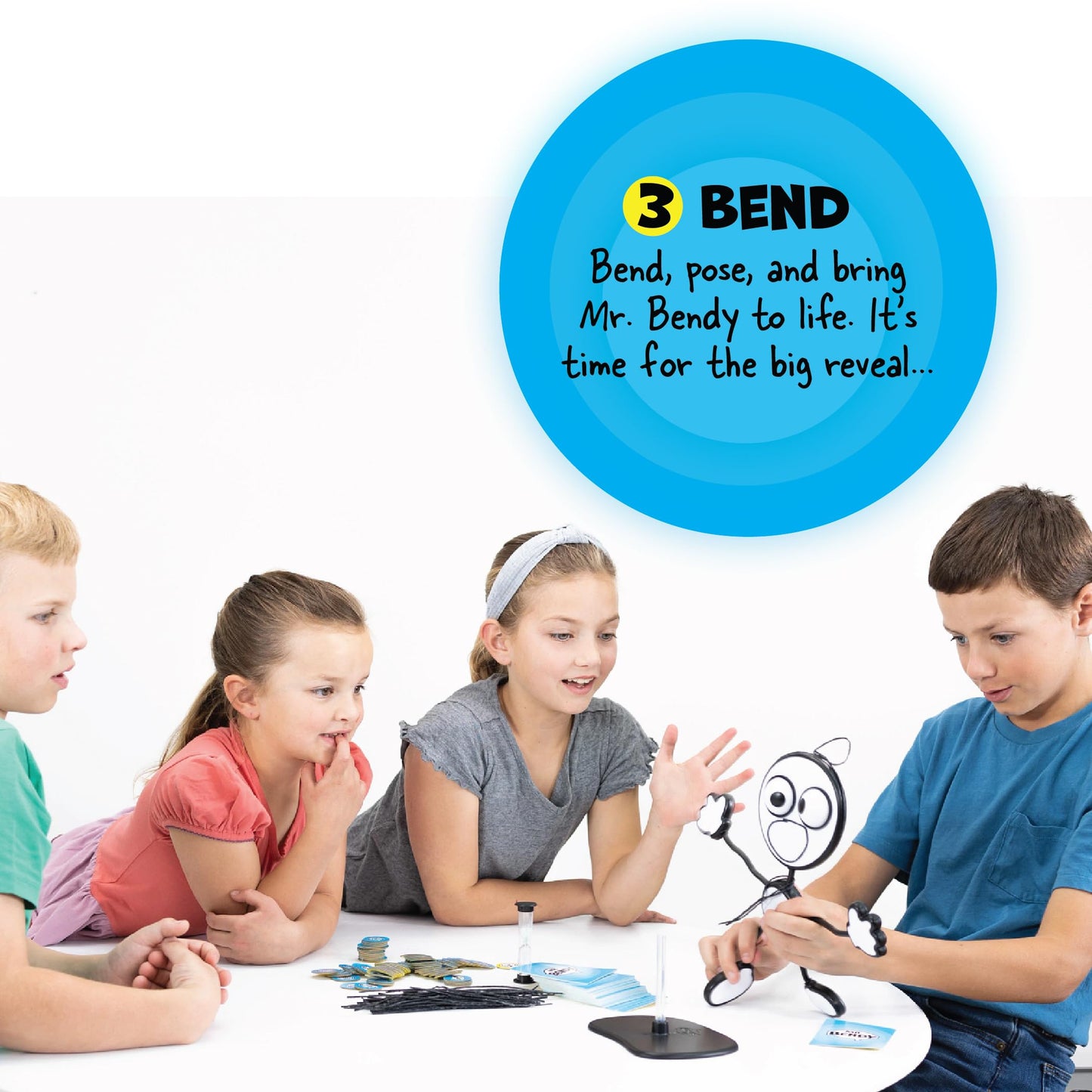 Fat Brain Toys Mr. Bendy Party Game - Craft, Bend & Guess! One Size, Black, Plastic, Model FA408-1