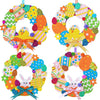 12 Sets Easter Wreath Signs Decorations DIY Foam Easter Craft Kits Easter Eggs Bunny Chick Foam Stickers Pom-Poms Googly Eyes fo