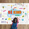 Naozinebi Be Kind Coloring Poster For Kids Giant Coloring Poster Large Positive Coloring Tablecloth Jumbo Coloring Books For Kid