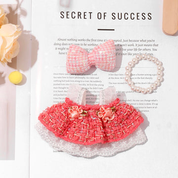 Clothes for 15-17cm Doll Skirt Set for Dolls 1 Piece Skirt Outfit enhanced Fashion Cute Dress for 15-17cm Dolls Accessories (NO Doll) (Pink Suit)