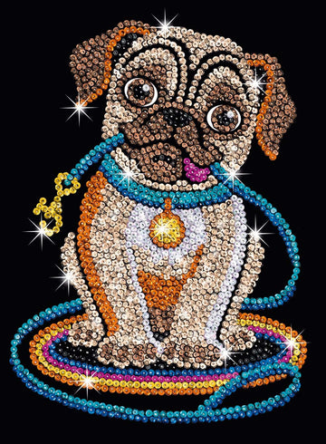 Sequin Art Red, Pug, Sparkling Arts and Crafts Picture Kit, Creative Crafts, Multicolor (1502)
