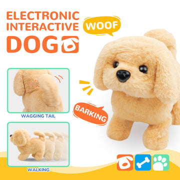 Bellochiddo Walking Dog Toys For Kids - Electronic Puppy With Animated Walking Wag Tail, Storage Cage And Accessories, Interactive Pet Care Gifts For Toddlers 2 3 4 5 6