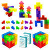 Ouxia Magnetic Building Blocks Magic Magnetic 3D Puzzle Cubes, Set Of 14 Multi Shapes Magnetics Blocks With 108 Guide Cards,Pare