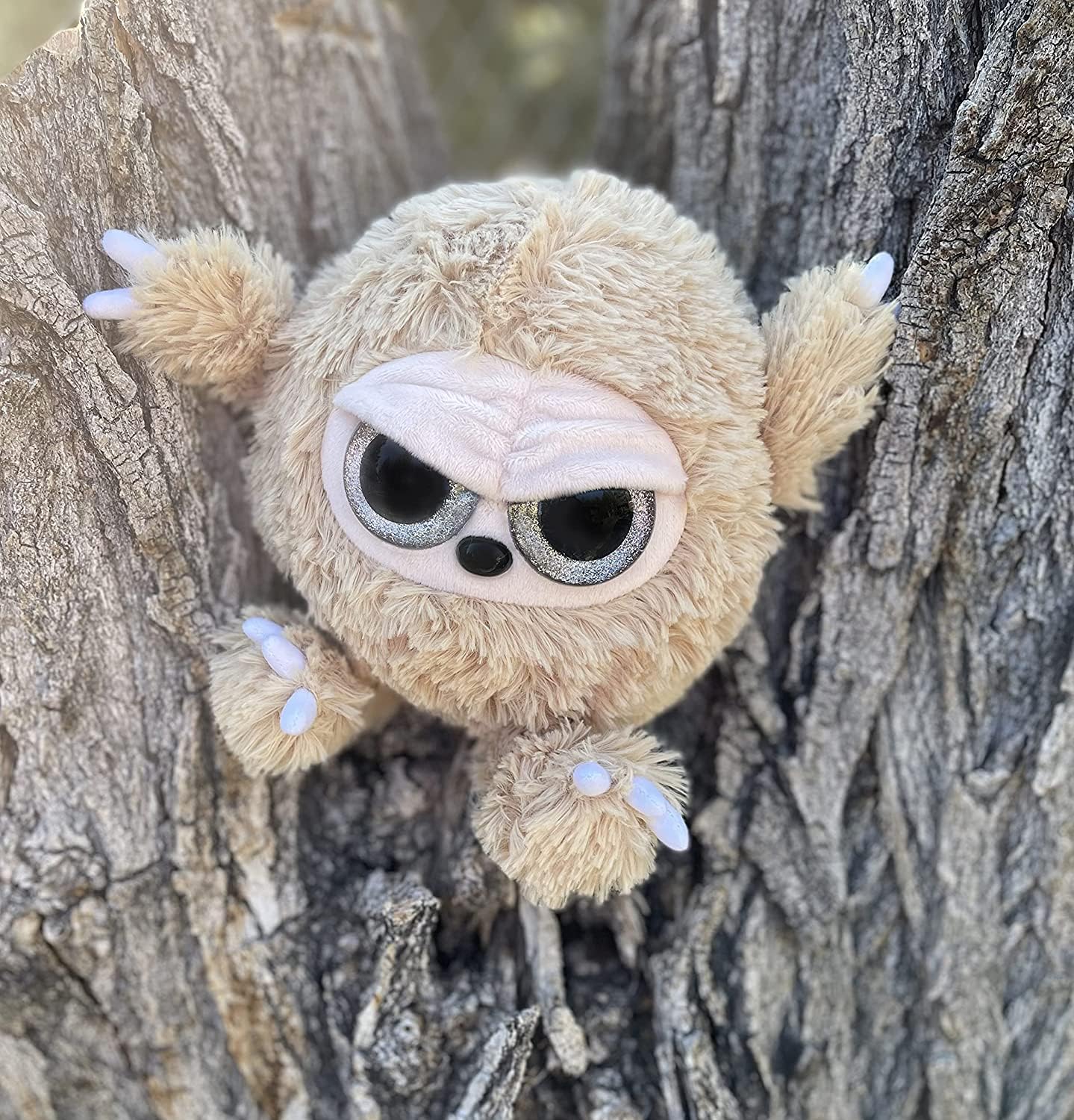 The Grumpy Octopus - Grumpy Sloth - Adorable Super Soft Plush Stuffed Animal Toy (Glitter Eyes) - Large 8 Inch - Unique Gift For