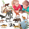 EnAuRoL Safari Animals Toy Set - 31 Pcs Realistic Jungle Figures for Toddlers 3+ Years - Ideal Gift for Boys and Girls - Model JFL-268B