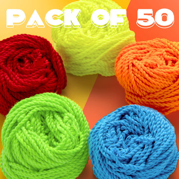 YOSTAR Professional Yoyo Strings - 100% Polyester, Fits Responsive/Non-Responsive Yoyos, Pack of 50 (Red, Orange, Yellow, Blue, Green)