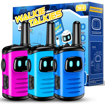 Kids Walkie Talkies Toys For Boys: 3 Pack Robots Walkies Talkies Kids Easter Birthday Gifts For 3 4 5 6 7 Year Old Boys Girls To