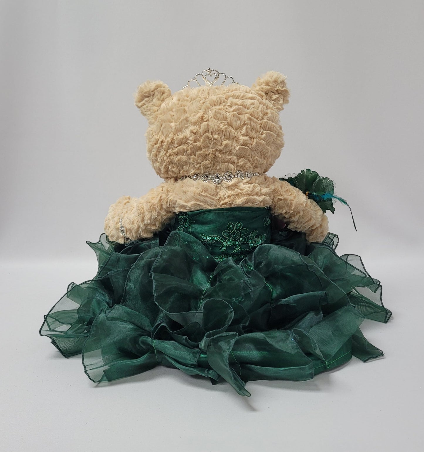 KINNEX COLLECTIONS SINCE 1997 20'' Quince Anos Quinceanera Last Doll Teddy Bear with Dress (Centerpiece) ~ ARC16832-33R (Emerald