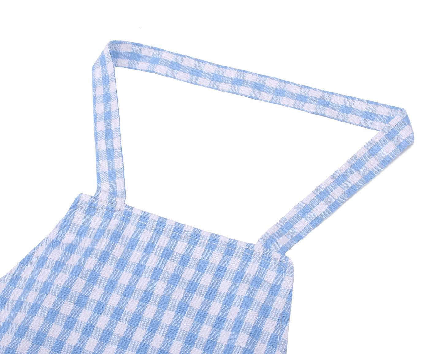 Jennice House Kids Aprons, Children'S Artists Aprons Pure Cotton Gingham Aprons With Pocket And Adjustable Neck Strap, Painting Apron, Baby Chef Apron Party Aprons (Blue, S)
