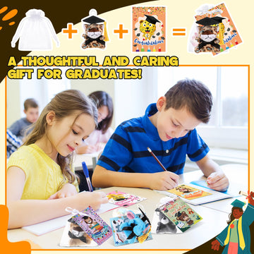 Hanaive 48 Set Graduation Mini Stuffed Animal Bulk 3 Small Plush Animal Toy With Grad Gift Card And White Organza Bag Grad Ca