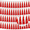 4P Red Foil Fringe Tassel Banner Garland Metallic Tinsel Streamers Wall Hanging Curtain Backdrop Banner for Parade Floats, 2024