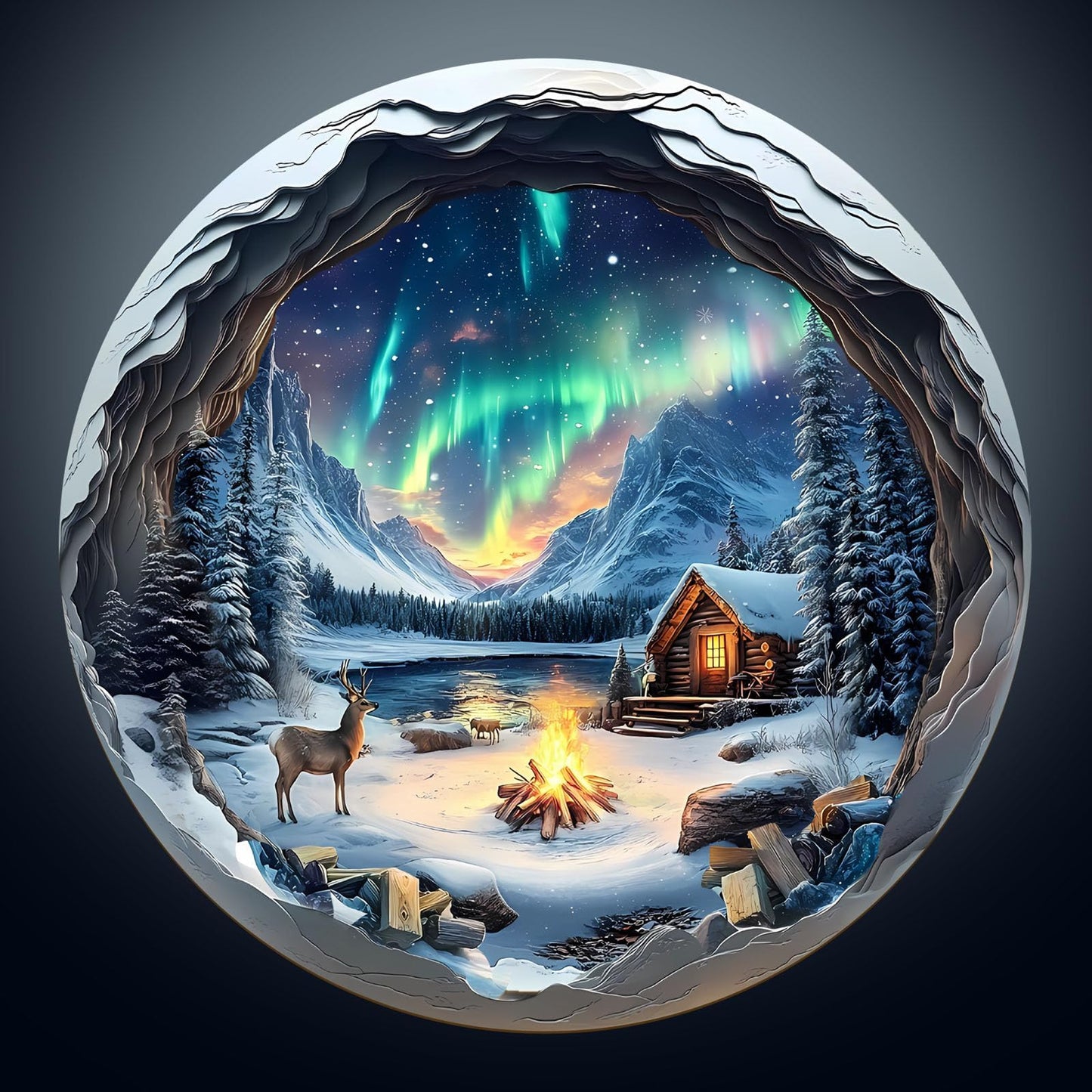 Wooden Puzzles For Adults, Flat Puzzle With 3D Visual Effect, Aurora World Wooden Jigsaw Puzzles For Adults 200 Pieces, Winter W