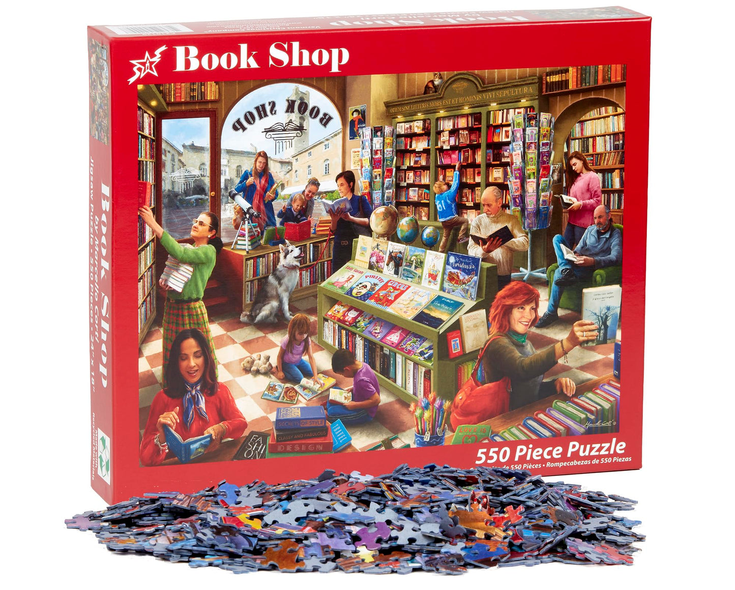 Vermont Christmas Company Book Shop Jigsaw Puzzle 550 Piece