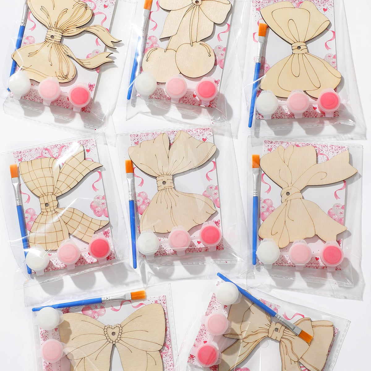 Saypacck 24 Pcs Christmas Party Favors Wooden Painting Craft Kits Farm Wild West Christmas Winter Party Supplies With Organza Ba
