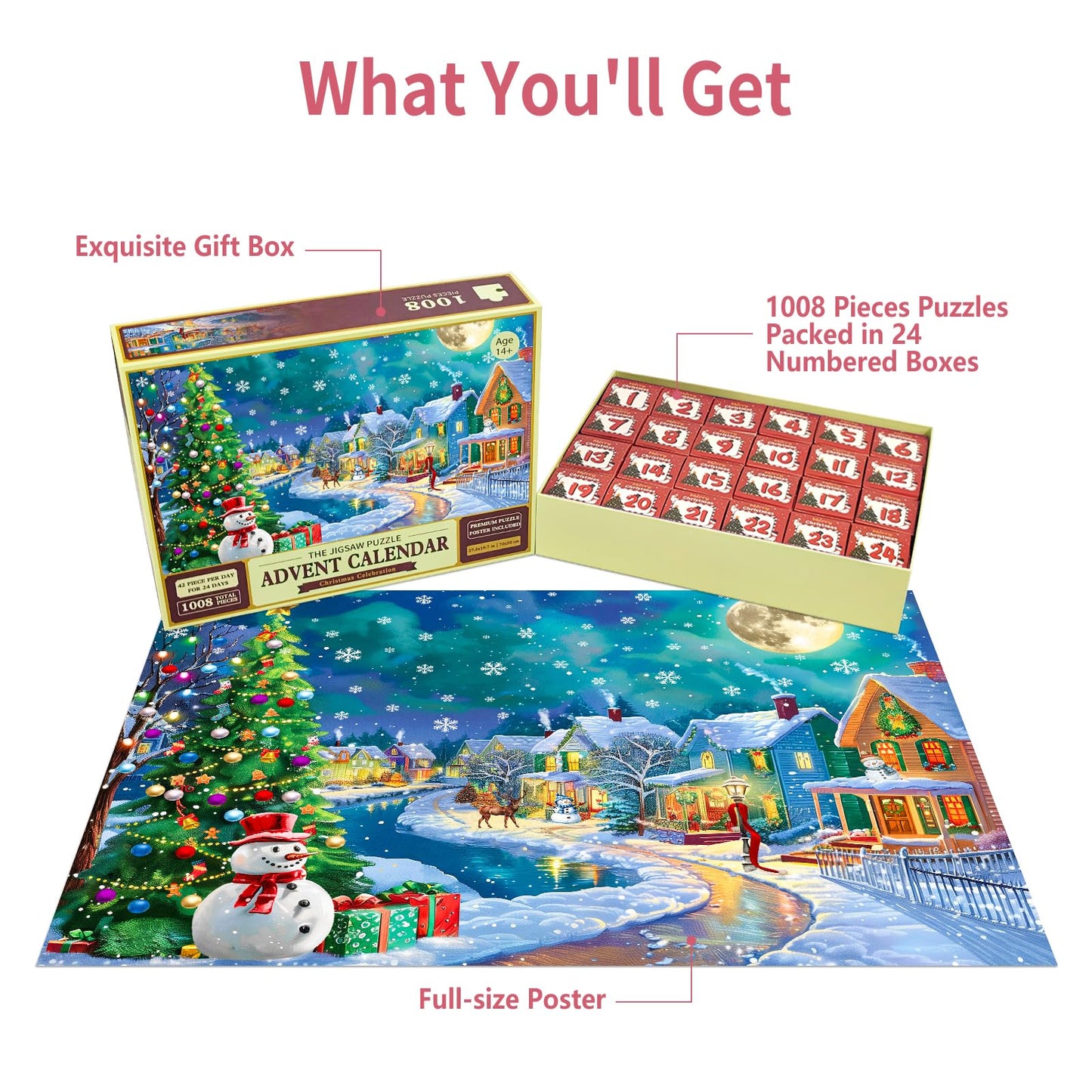 Christmas Puzzles 1000 Pieces, Silent Night Christmas Puzzle, Christmas Eve Christmas Puzzles, Christmas Puzzles For Adults 1000 Piece Puzzle For Adults Christmas, Christmas Jigsaw Puzzles